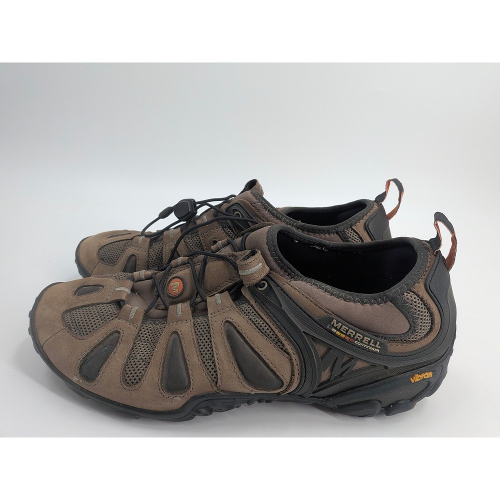 Merrell Chameleon Stretch Mens Hiking Shoes Brown Black Vibram Size 12 J85101